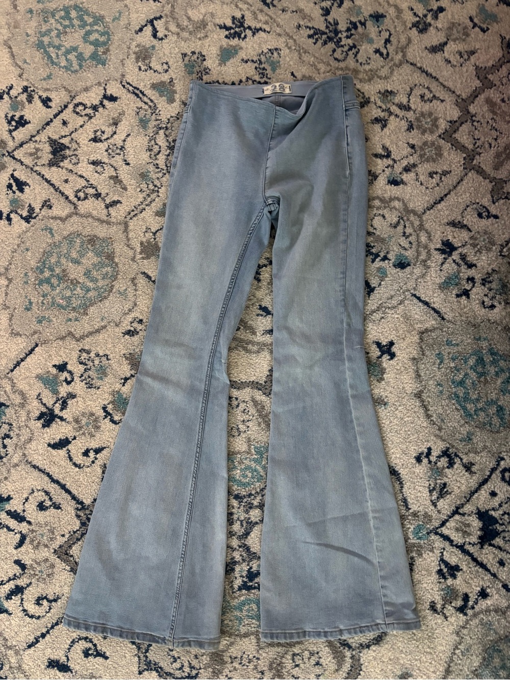 We The Free Light Blue High-Rise Flare Jeans